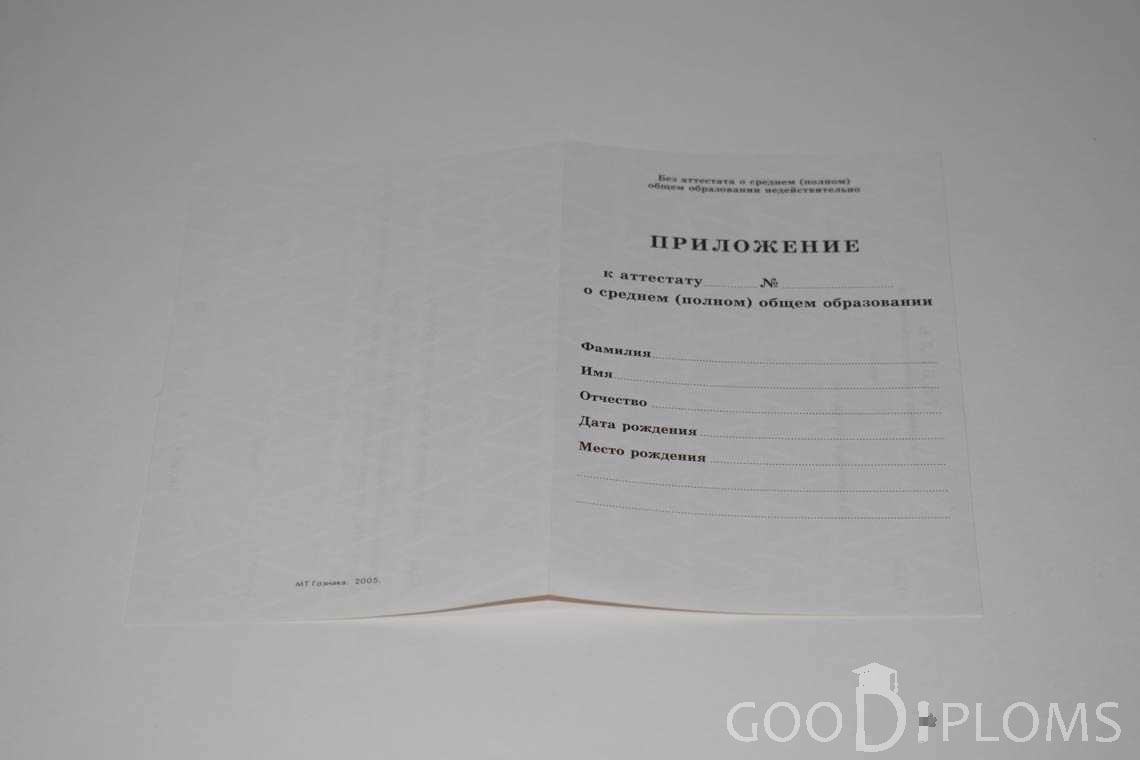 Приложение к Аттестату За 11 Класс период выдачи 1994-2007 -  Луцк
