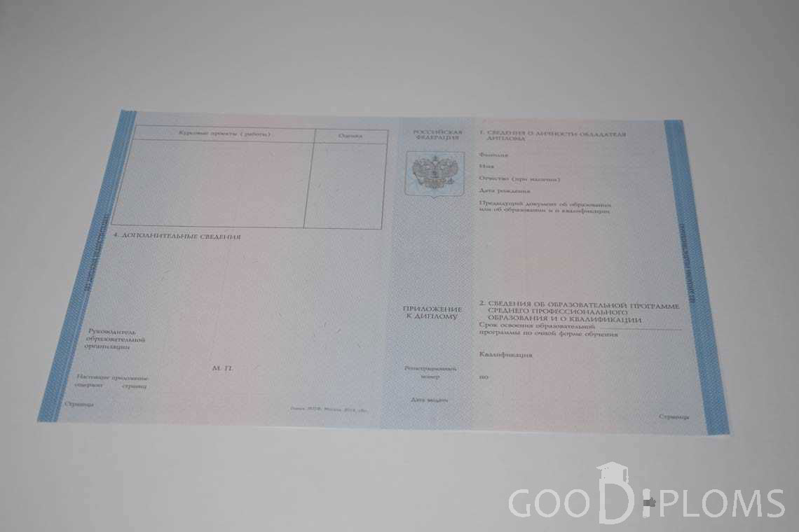 Приложение к Диплому Техникума период c 2014 по 2025 год - Луцк