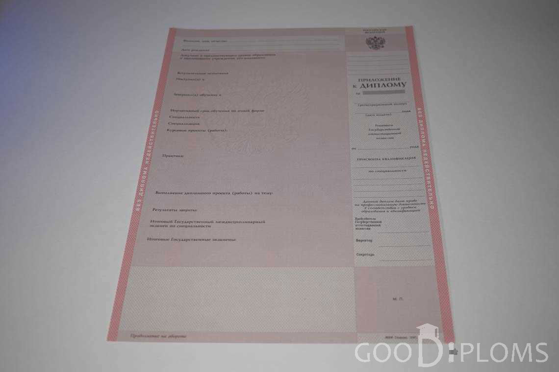 Приложение к Диплому Техникума с Отличием в период c 1997 по 2002 год - Луцк