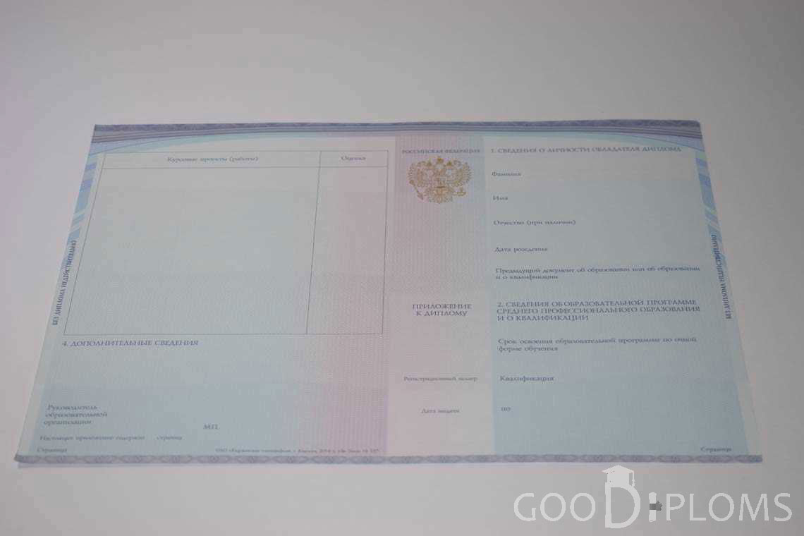 Приложение к Диплому Техникума с Отличием в период c 2014 по 2025 год - Луцк